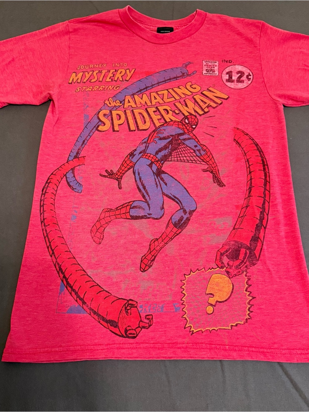 Marvel Kids' The Amazing Spider-Man Graphic Tee - Hot Pink with Blue and Yellow